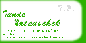 tunde matauschek business card